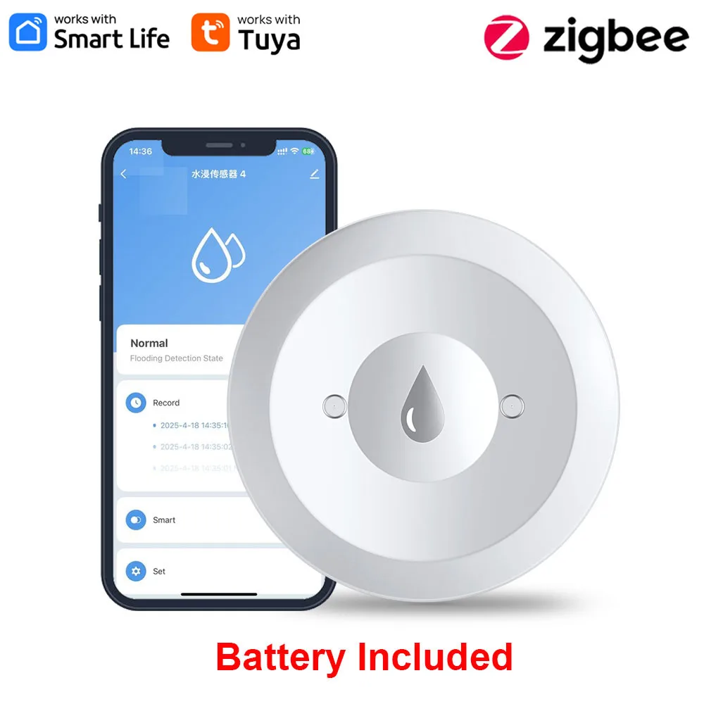 Water Alarm Sensor - Haozee Tuya Smart ZigBee3.0 Smart Water