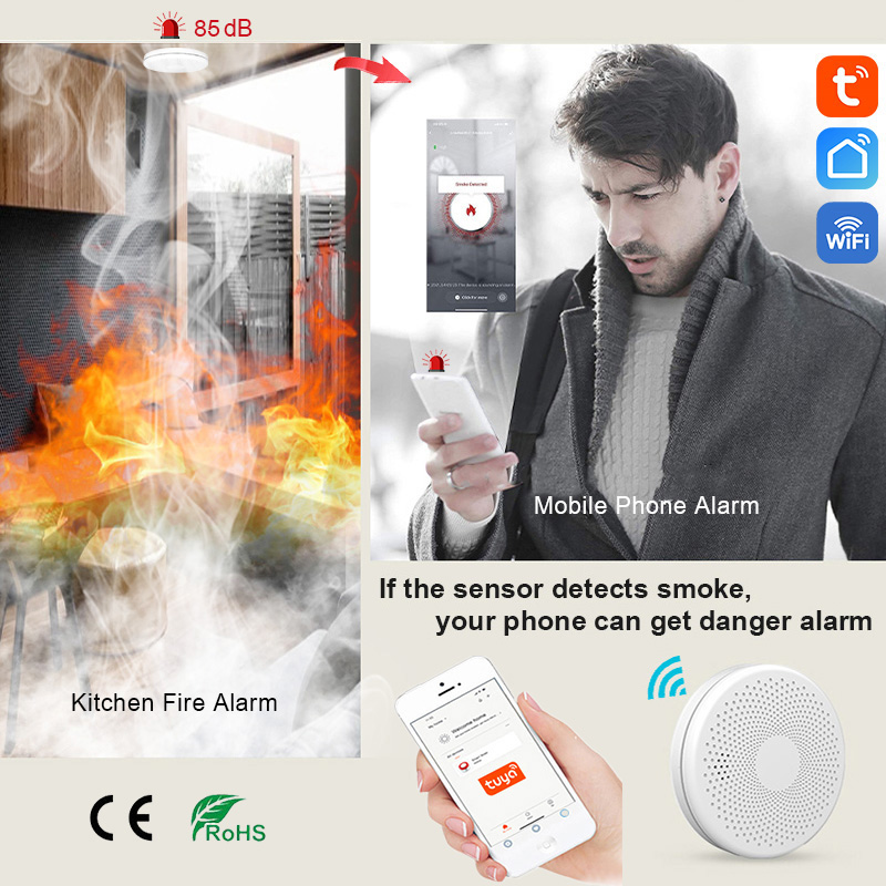2 in 1 Version WiFi Tuya Smart - огляд і ціна Smoke Detector Interconnected