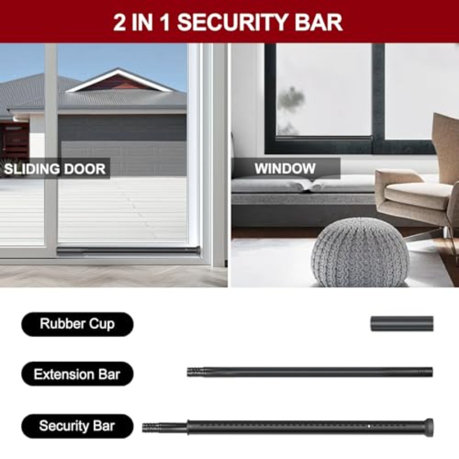 Sliding Door Security Bar, Hea - огляд і ціна Window Lock Bar