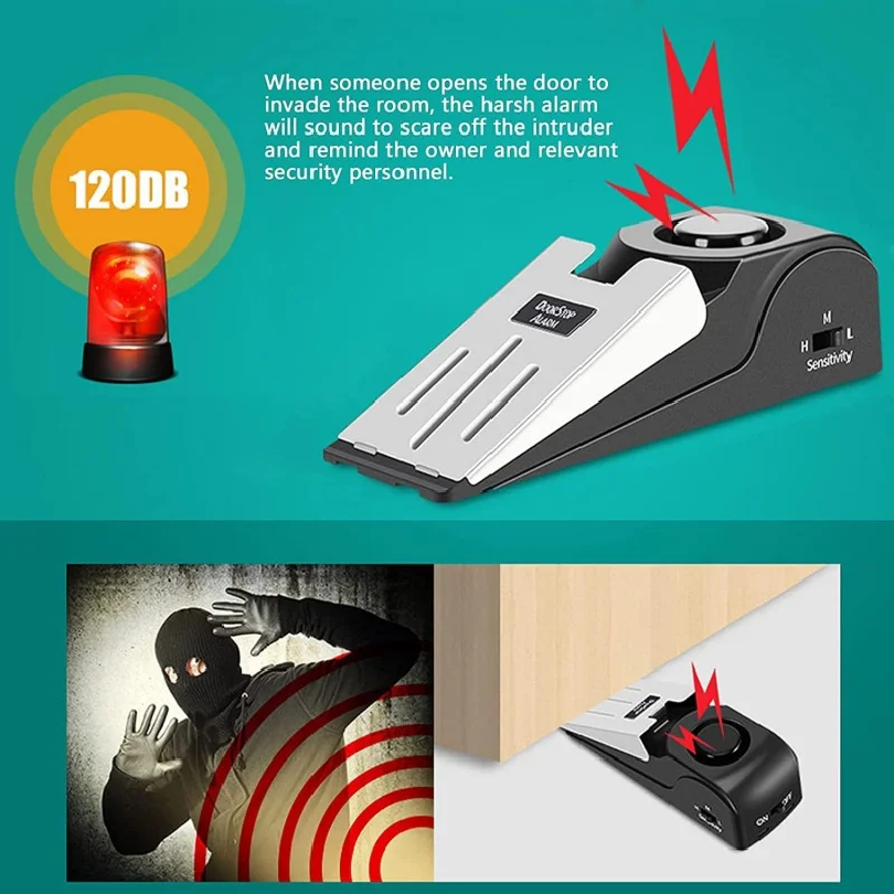 120db Wireless Door Stop Stopp - огляд і ціна Door Stop Alarm