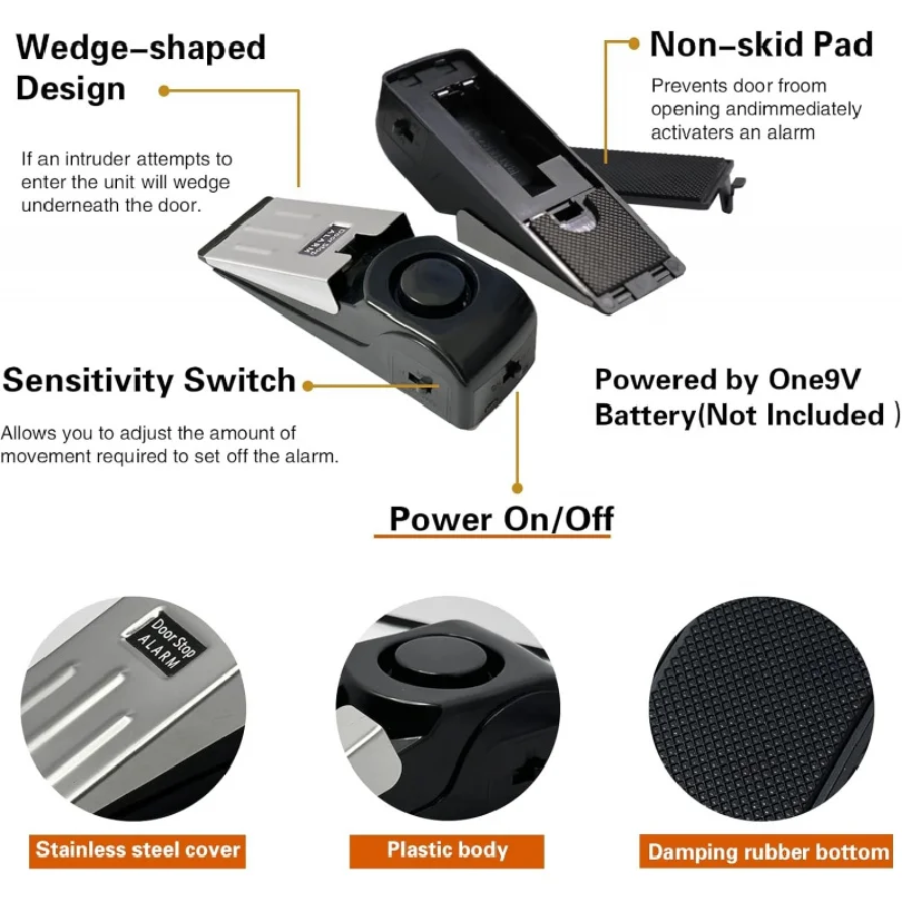 120db Wireless Door Stop Stopp - огляд і ціна Door Stop Alarm
