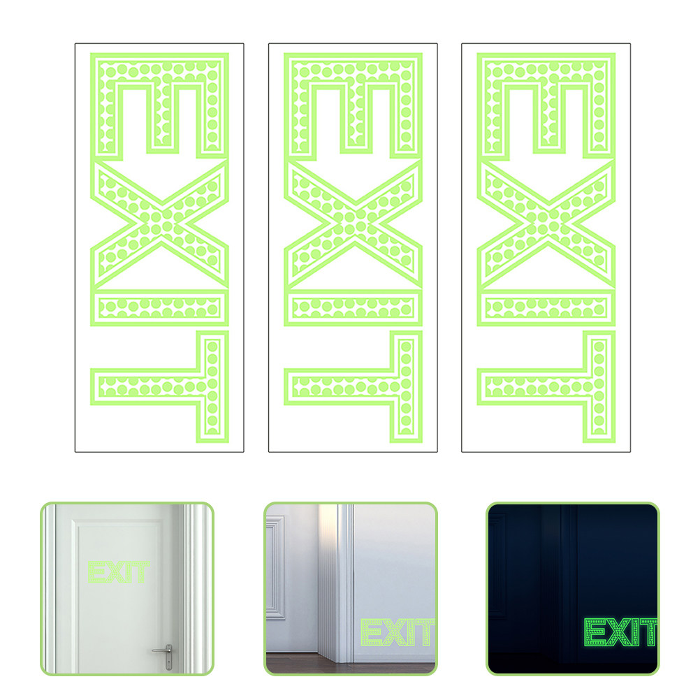 3Pcs Exit Signs Night Luminous - огляд і ціна Emergency Exit Sign
