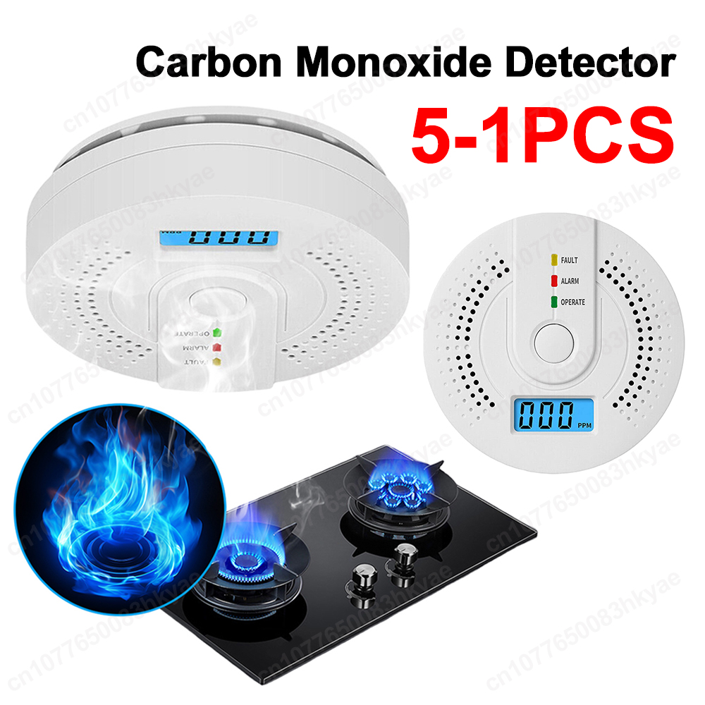 5-1PCS Digital Carbon Monoxide - огляд і ціна Smoke Detector Interconnected