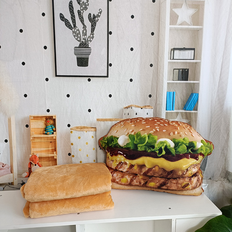 Lifelike Plush Hamburger Pillo - огляд і ціна Fire Blanket Kitchen