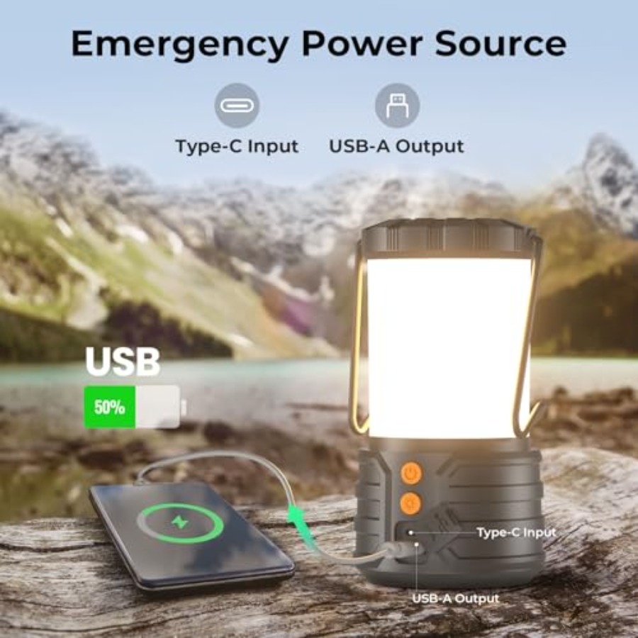 Camping Lantern, 5000mAh Recha - огляд і ціна Power Outage Light