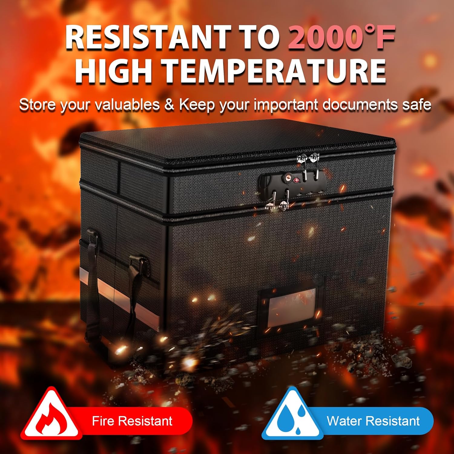 Fireproof Document Box with Lo - огляд і ціна Fire Safe Document