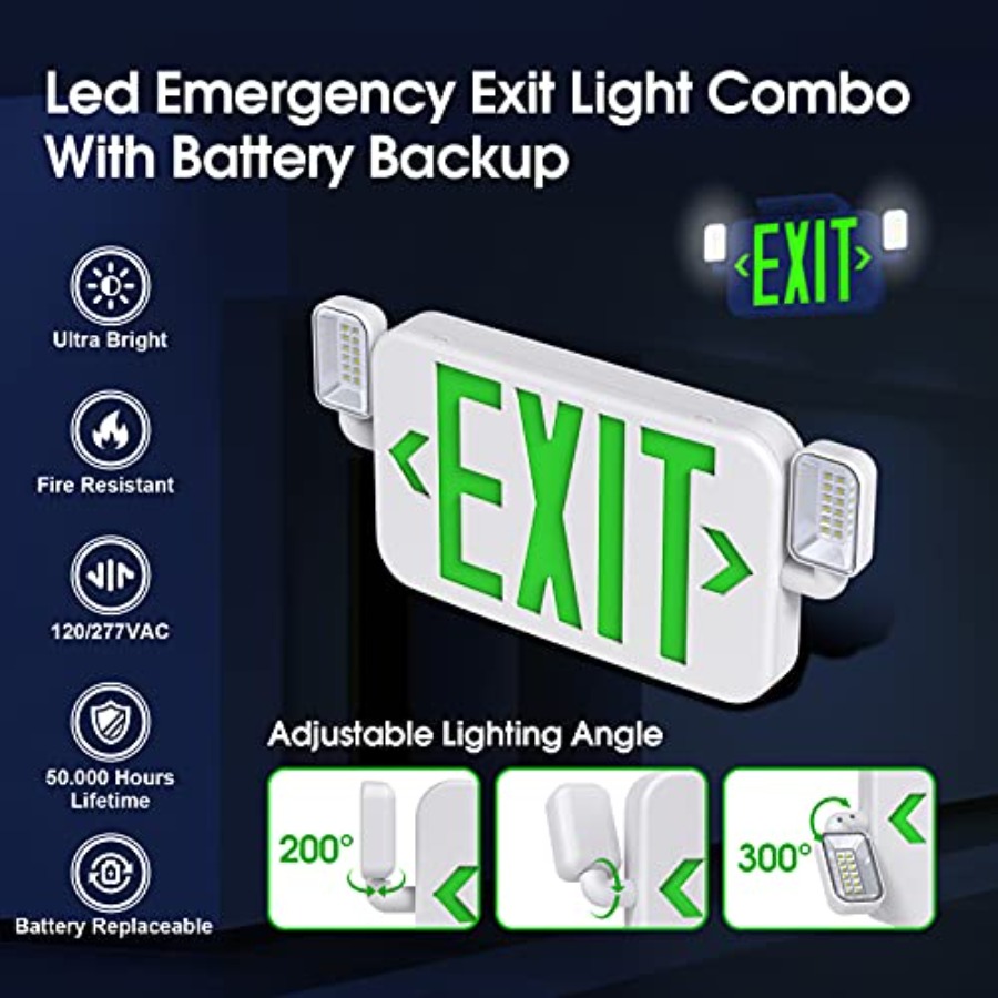 Led Combo Emergency Exit Sign  - огляд і ціна Emergency Exit Sign