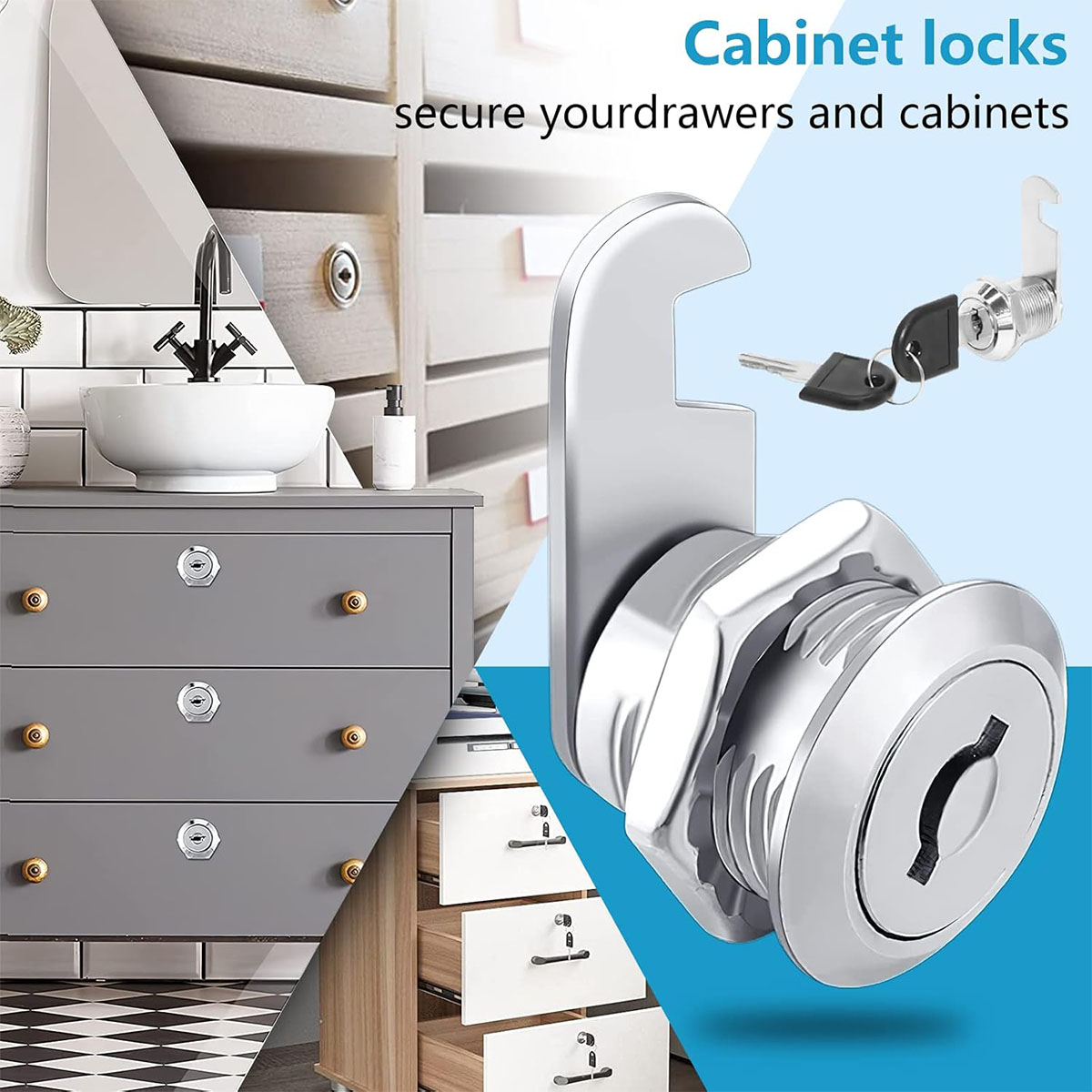 Single Unlock Set,1 Pack Keyed - огляд і ціна Medicine Cabinet Lock