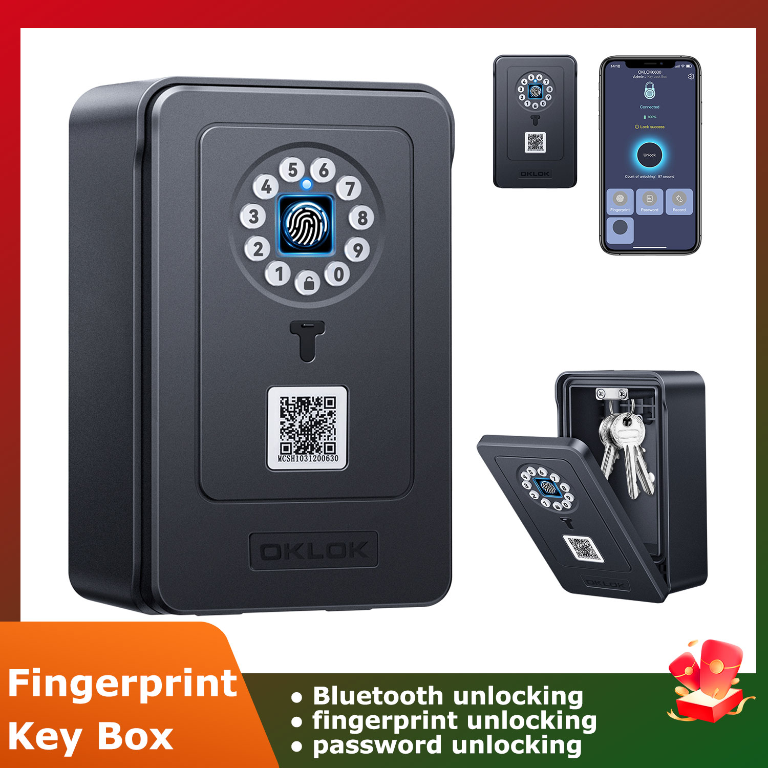Wireless Smart lock Box Blueto - огляд і ціна Lockbox Key Secure