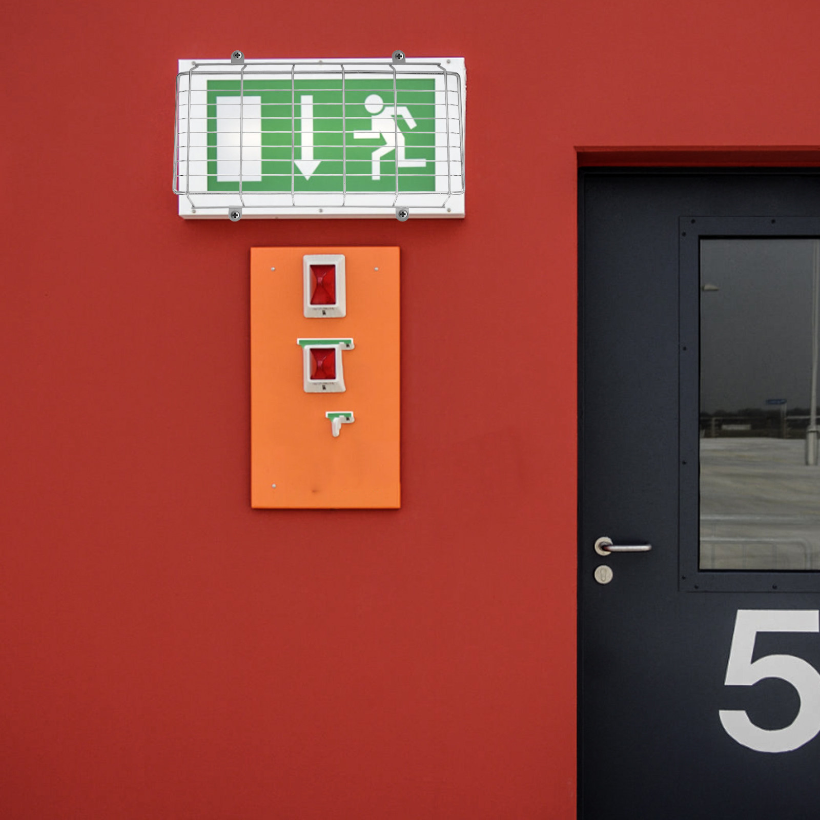 Iron LED Exit Sign Protective  - огляд і ціна Emergency Exit Sign