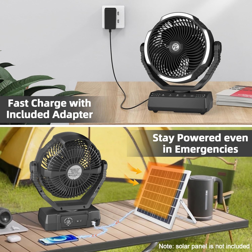 20000mAh Camping Fan with Ligh - огляд і ціна Power Outage Light