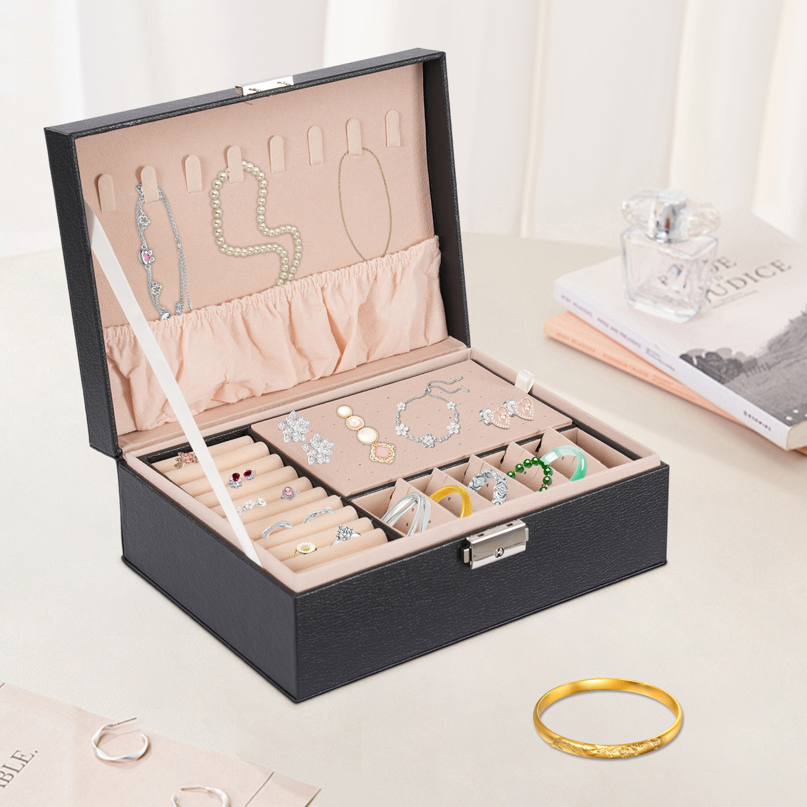 Double-Layer PVC Jewelry Box R - огляд і ціна Lockbox Key Secure