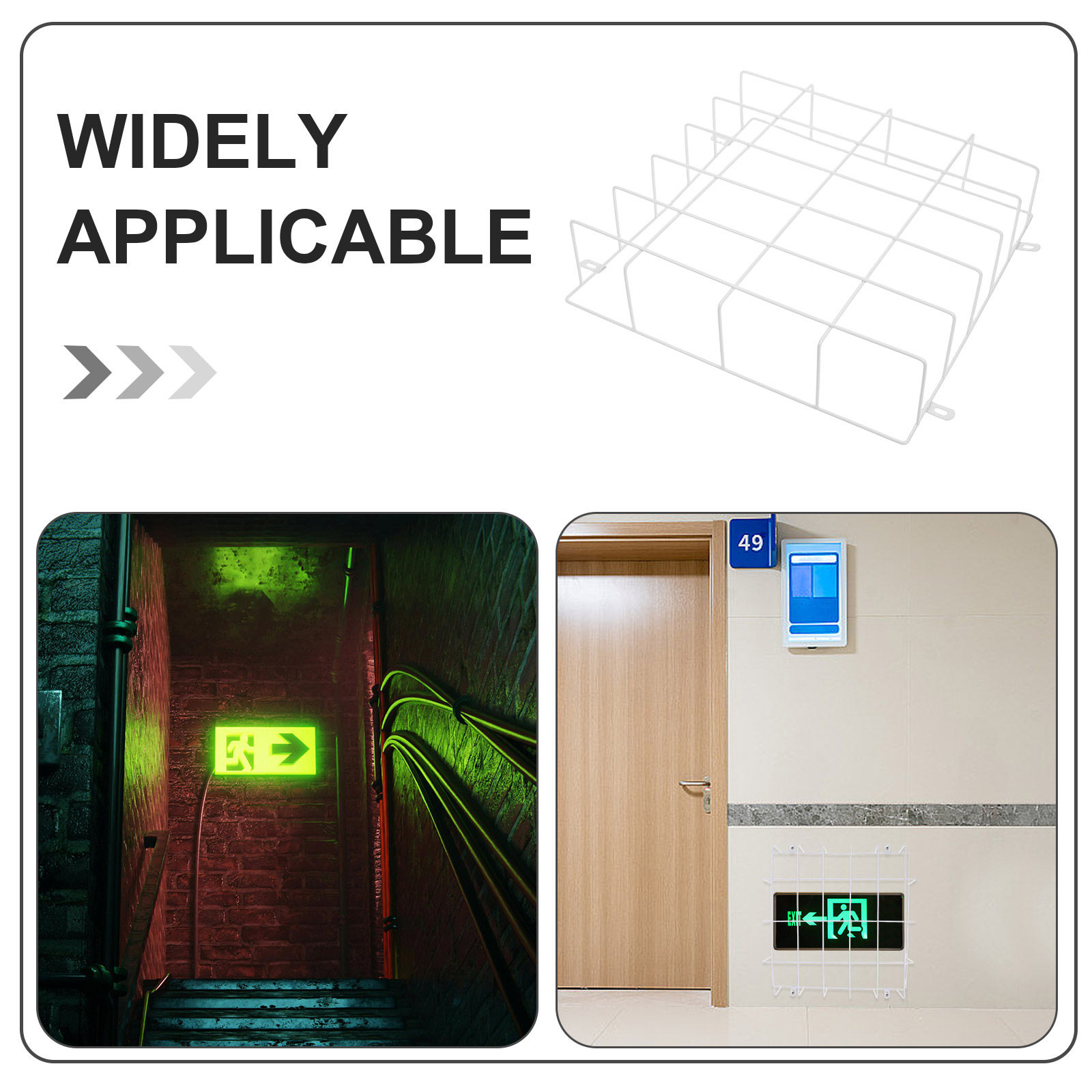 Emergency Light Protective Cag - огляд і ціна Emergency Exit Sign