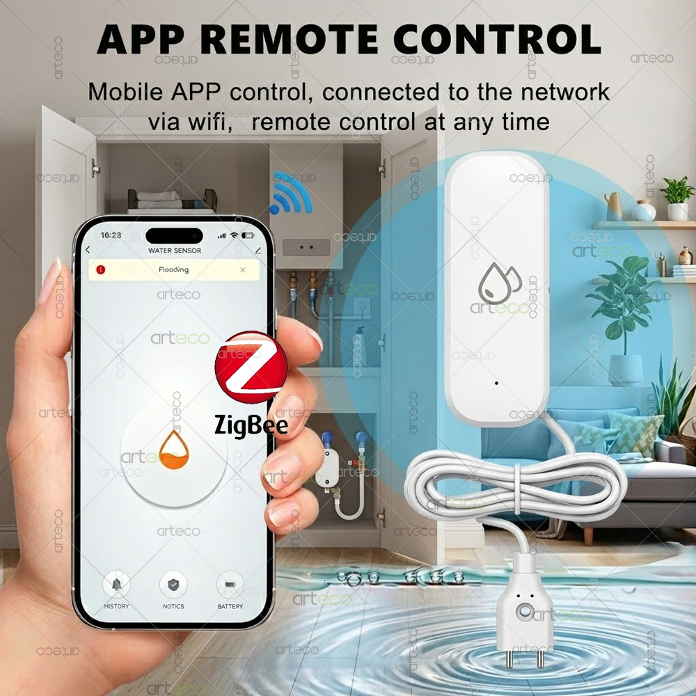 Zigbee Water Leak Detector Sma - огляд і ціна Water Alarm Sensor