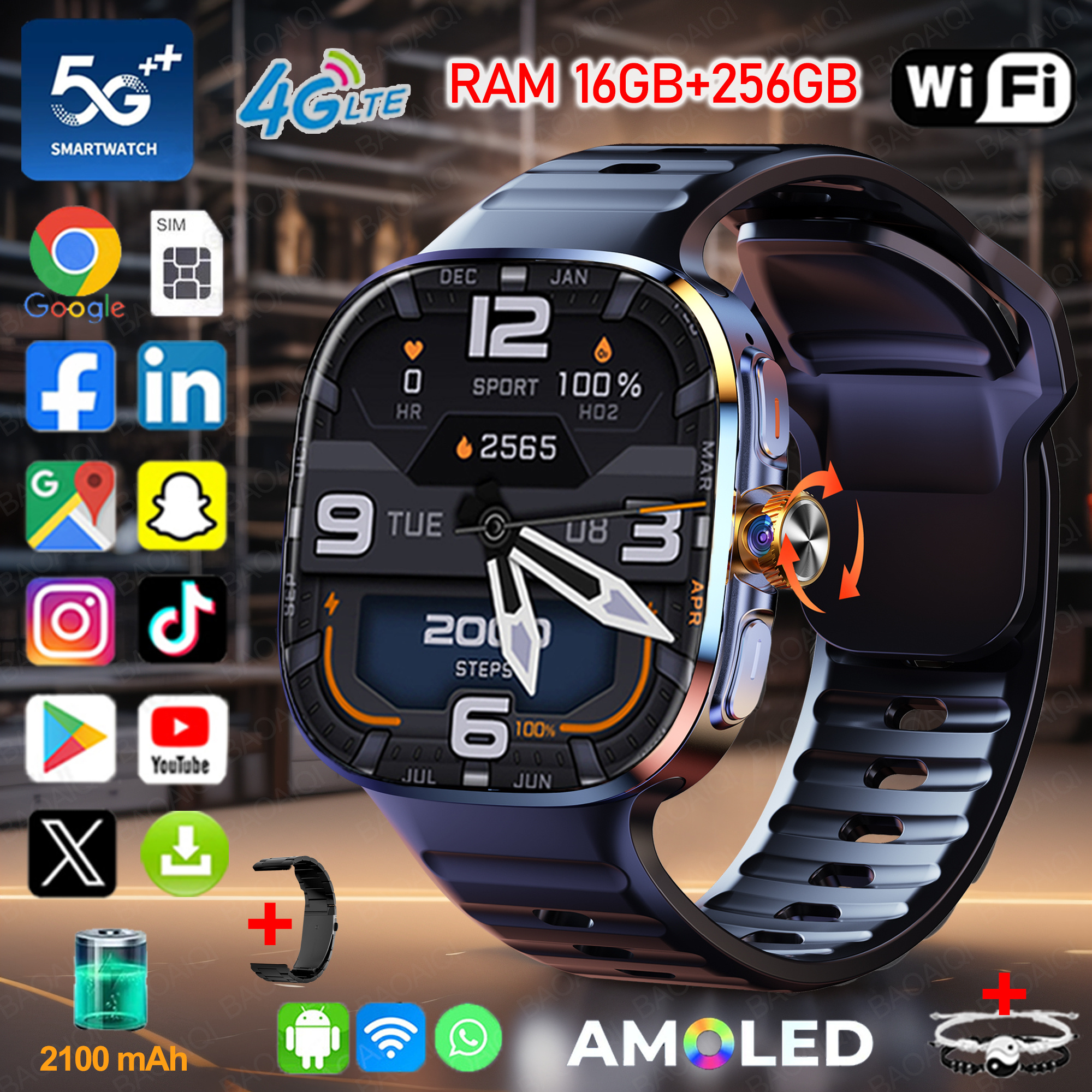 New Large Screen Smartwatch 4G - огляд і ціна Window Lock Bar